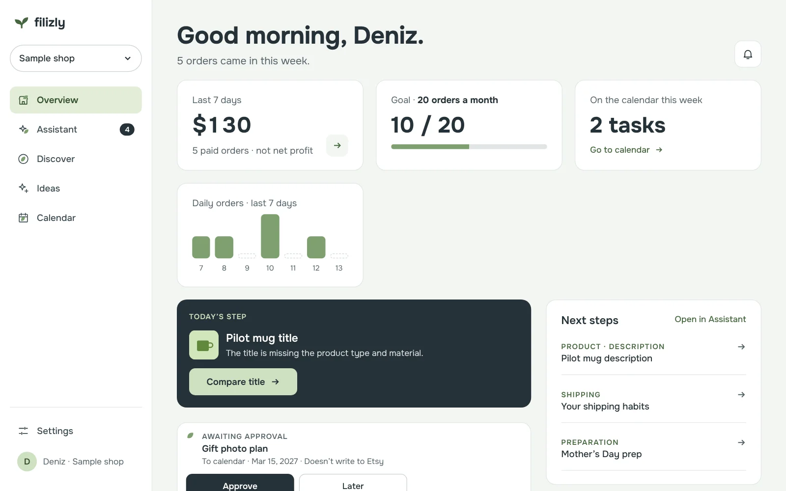 Filizly web app summary